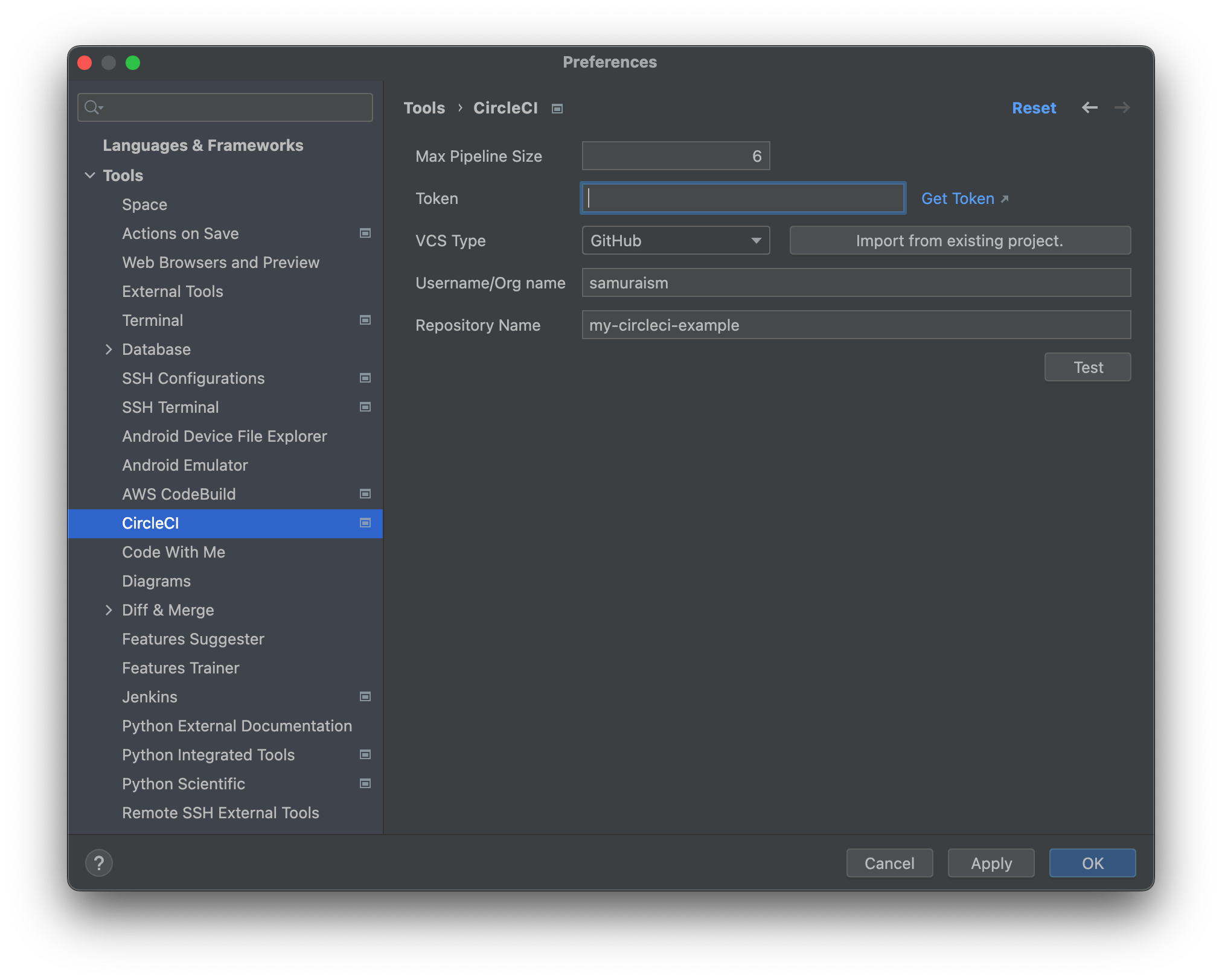 Configure with circleci 