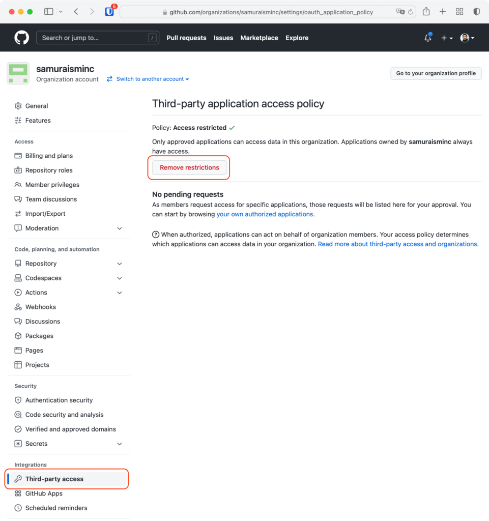 Configure with GitHub Enterprise Cloud - 株式会社サムライズム
